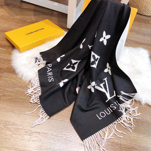 fashion luxury scarf, pure cotton material, warm, cold and windproof